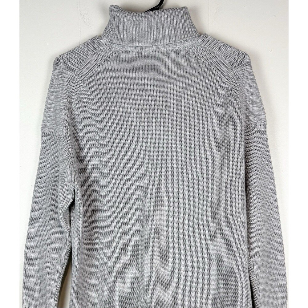 J Crew Women's Sweater Cashmere Cotton Grey Neutral Luxury Minimalist Sz Small - Picture 8 of 10